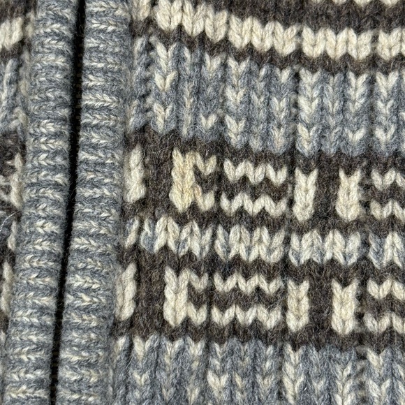 The Territory Ahead XXL Lambswool Full Zip Sweater Jacket Western Eagle Pattern - Picture 8 of 9